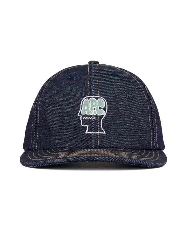 Brain Dead x A.P.C. Denim 6 Panel Hat - Indigo made by Brain Dead