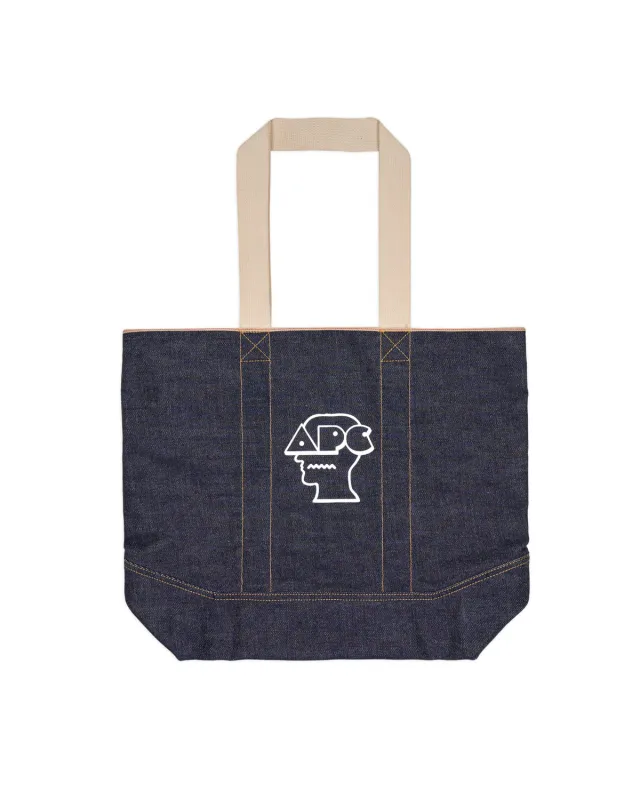 Brain Dead x A.P.C. Printed Selvedge Denim Tote Bag - Indigo made by Brain Dead