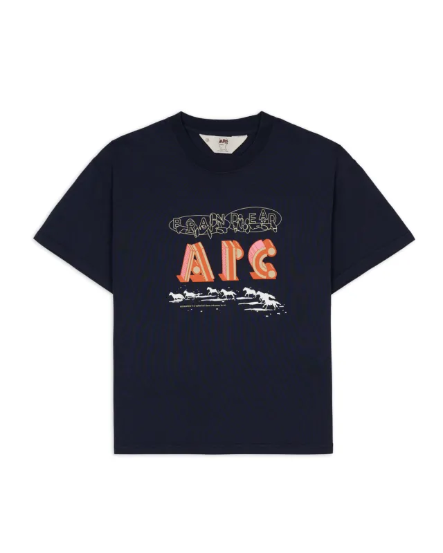 Brain Dead x A.P.C. In A Daze T-shirt - Navy made by Brain Dead