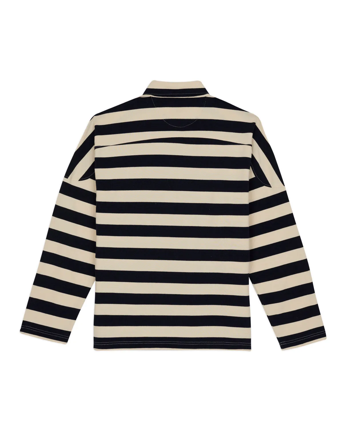 Brain Dead x A.P.C. Striped Pique Polo - Navy sold by Brain Dead product image thumbnail 5