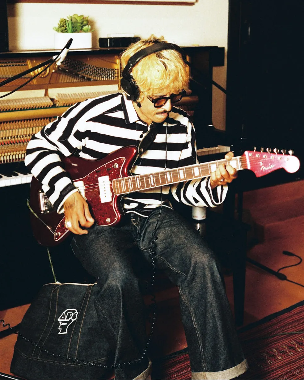 Brain Dead x A.P.C. Striped Pique Polo - Navy sold by Brain Dead product image thumbnail 2