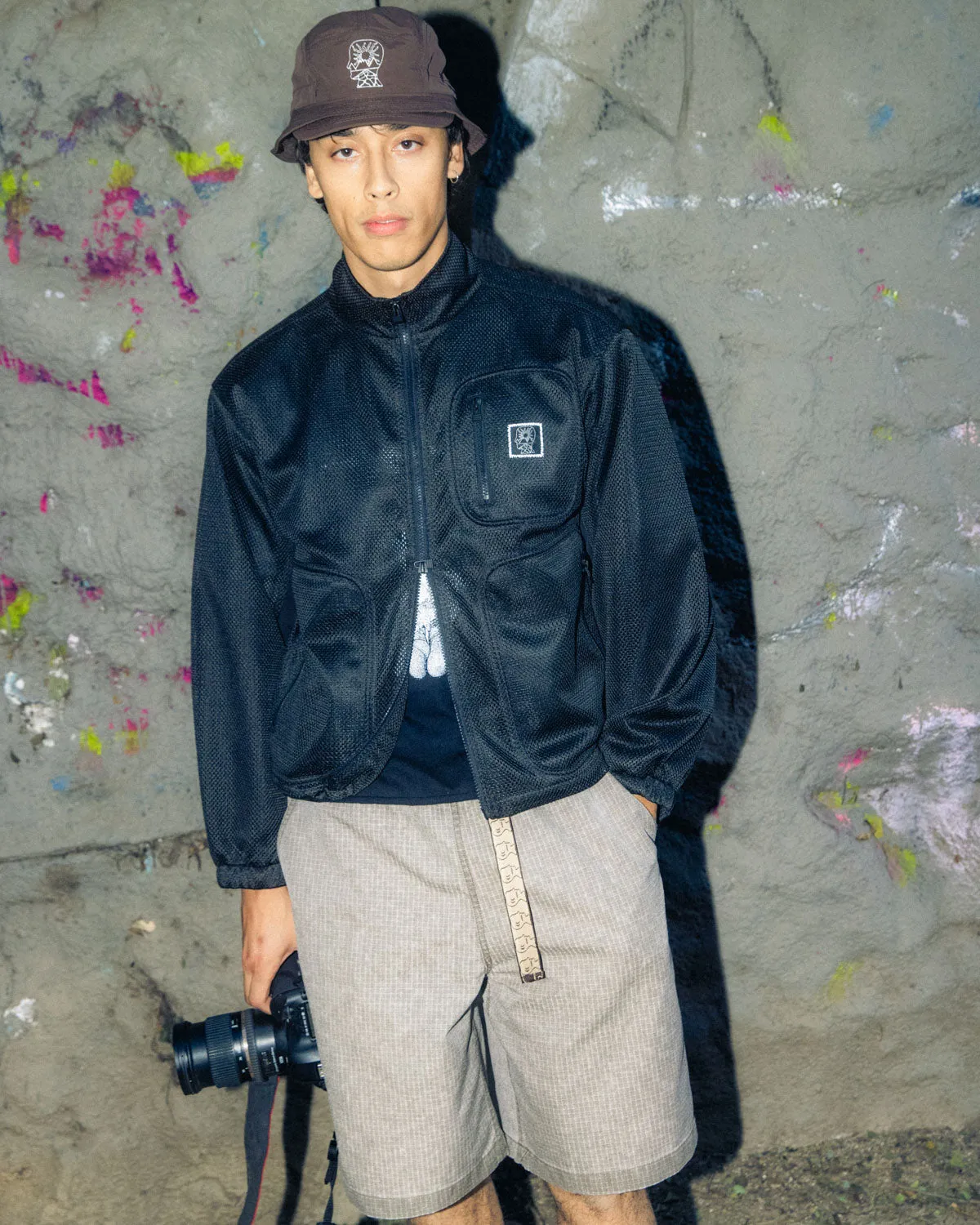 Brain Dead Equipment Tennis Zip Jacket - Black Mesh sold by Brain Dead product image thumbnail 4