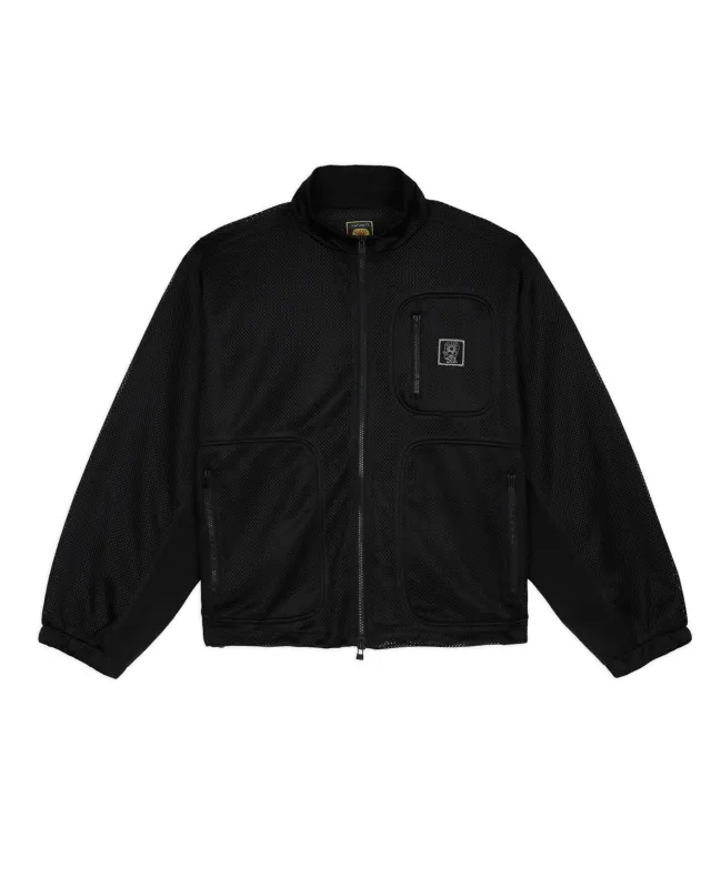 Brain Dead Equipment Tennis Zip Jacket - Black Mesh made by Brain Dead