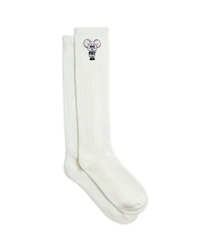 Brain Dead x Coach Kachi Mouse Patch Lace Socks - Ivory made by Brain Dead