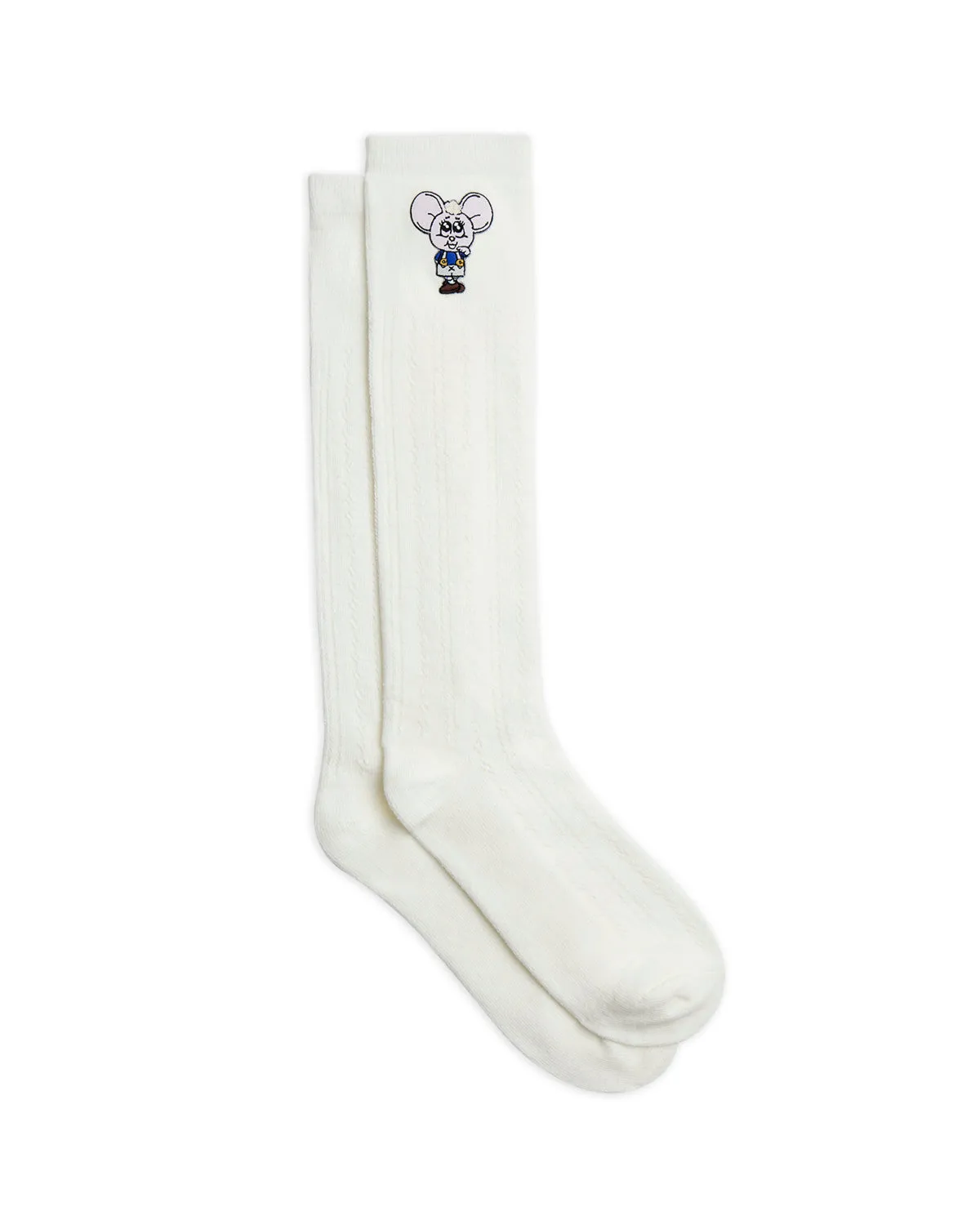 Brain Dead x Coach Kachi Mouse Patch Lace Socks - Ivory sold by Brain Dead