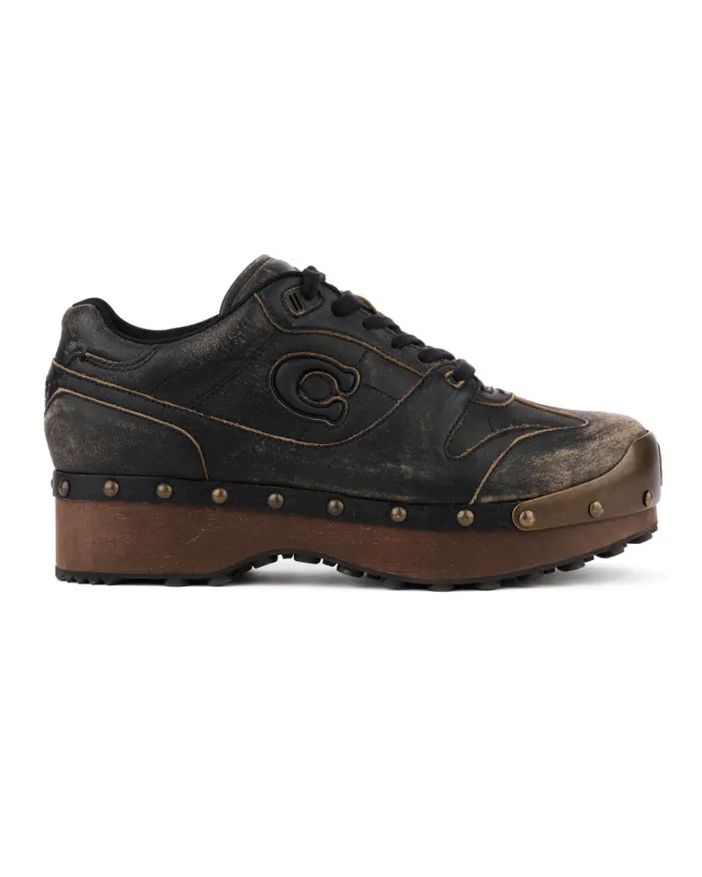 Brain Dead x Coach Men's SoHo Leather Wooden Clog - Black made by Brain Dead