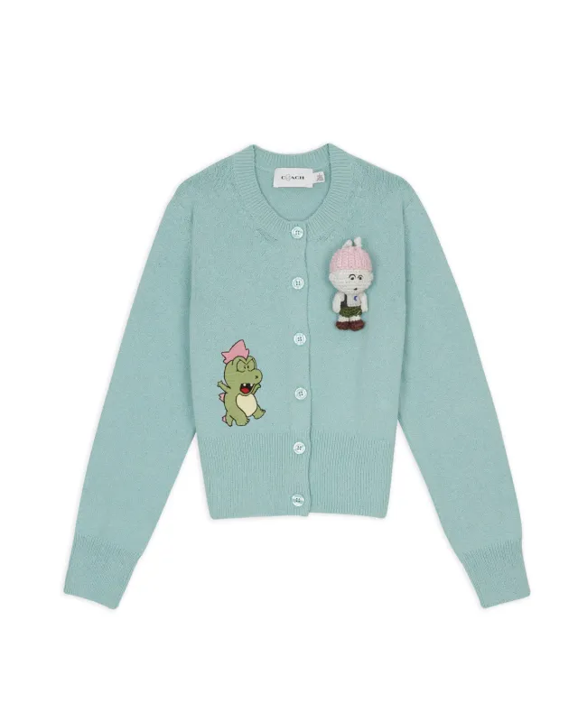 Brain Dead x Coach Plush Character Cardigan - Light Green made by Brain Dead