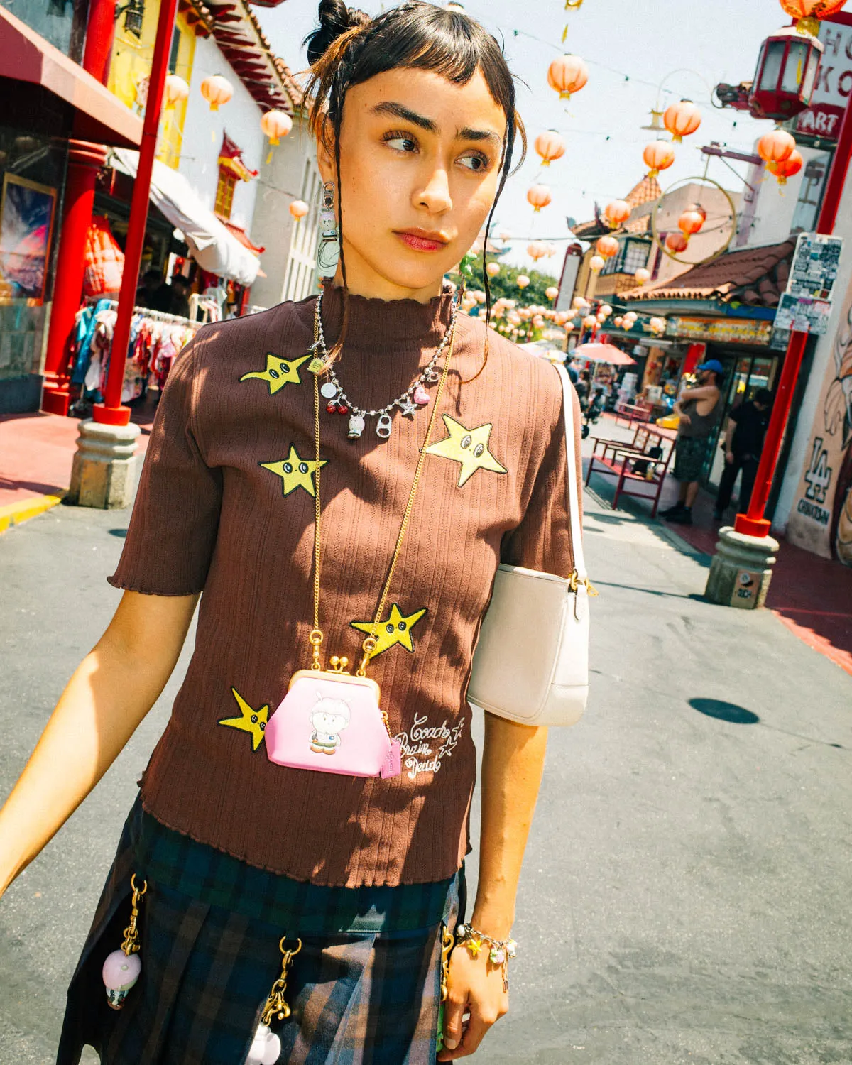 Brain Dead x Coach Pointelle Mockneck Top - Brown sold by Brain Dead product image thumbnail 2