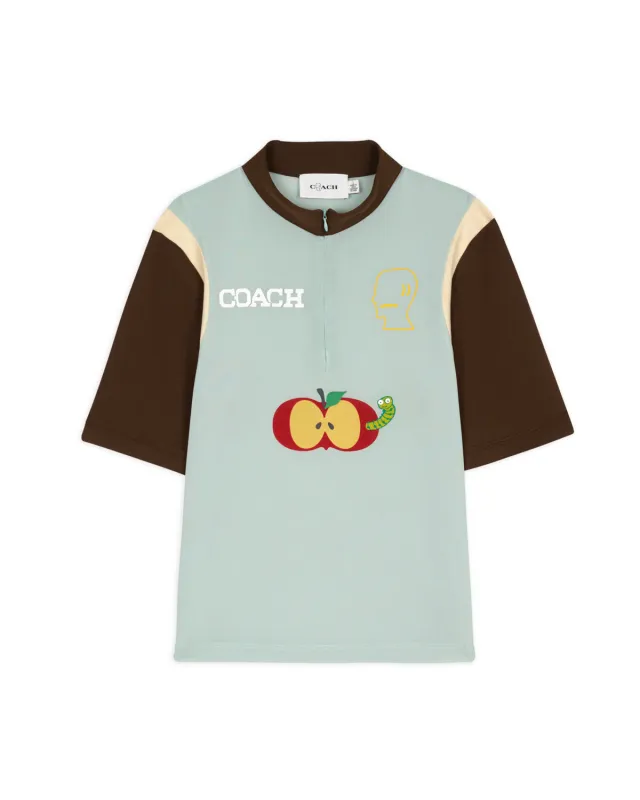 Brain Dead x Coach Mesh Quarter Zip Top - Light Green made by Brain Dead