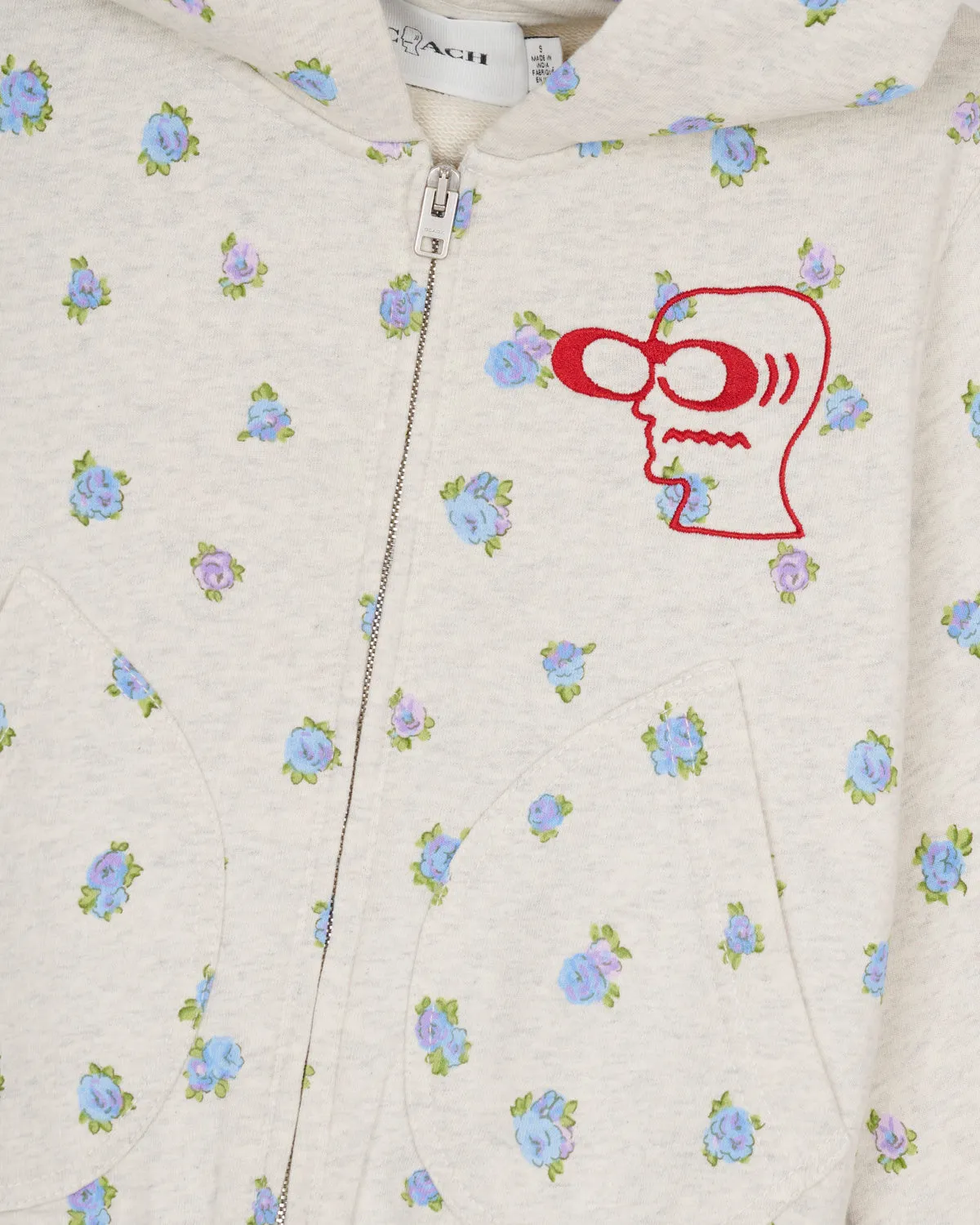 Brain Dead x Coach Shrunken Floral Print Hoodie - Heather Grey sold by Brain Dead product image thumbnail 3