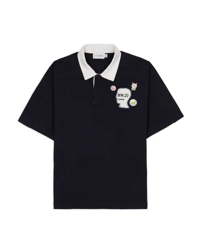 Brain Dead x Coach Rugby Polo - Navy made by Brain Dead