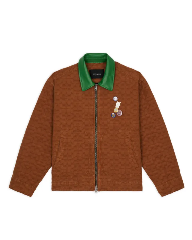 Brain Dead x Coach Zip Front Blouson - Brown made by Brain Dead