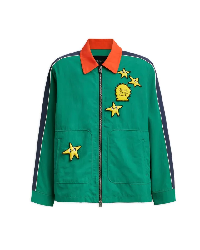 Brain Dead x Coach Nylon Racer Jacket - Green made by Brain Dead