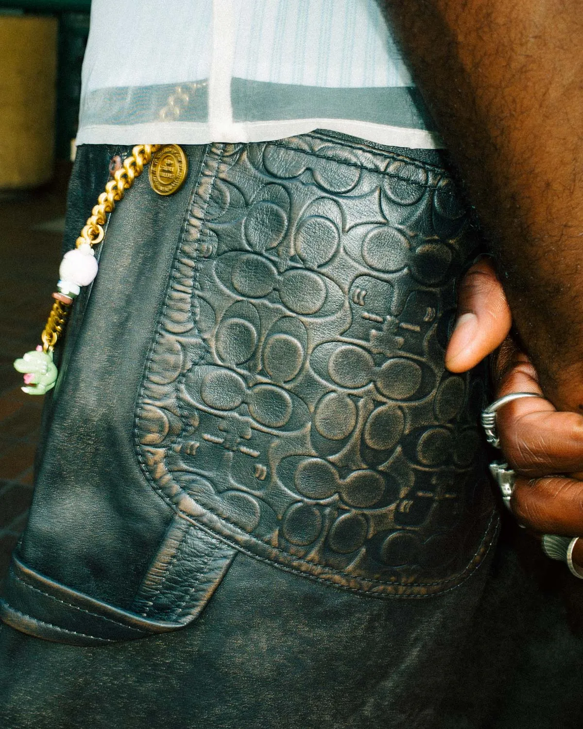 Brain Dead x Coach Leather Shorts - Black sold by Brain Dead product image thumbnail 4