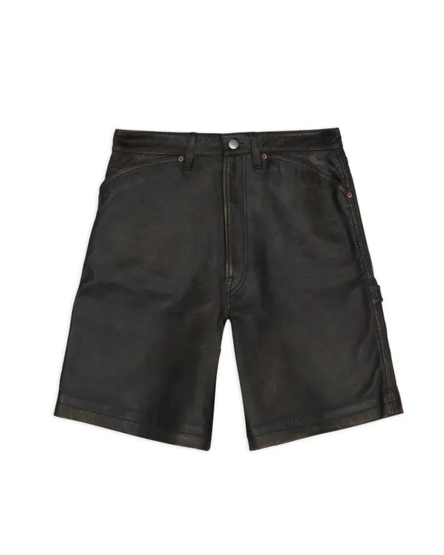 Brain Dead x Coach Leather Shorts - Black made by Brain Dead