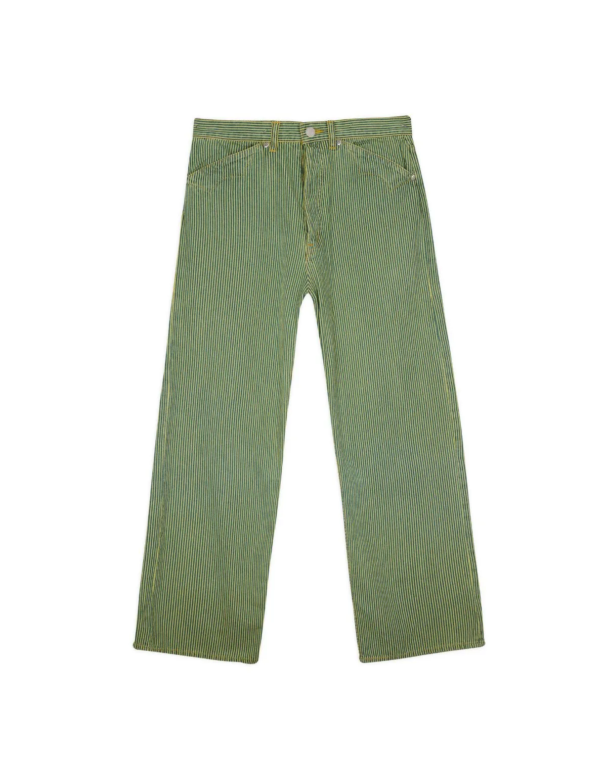 Type 00 Hickory Stripe Denim Pant - Green sold by Brain Dead