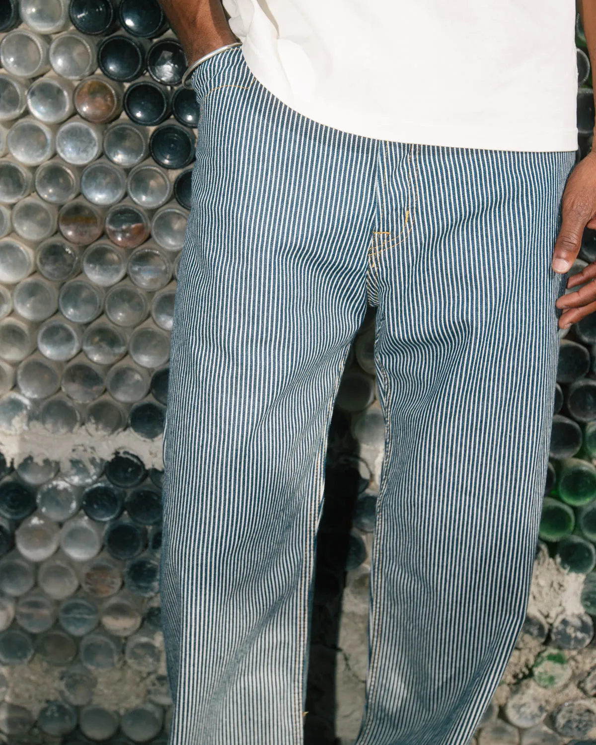 Type 00 Hickory Stripe Denim Pant - Navy sold by Brain Dead product image thumbnail 4