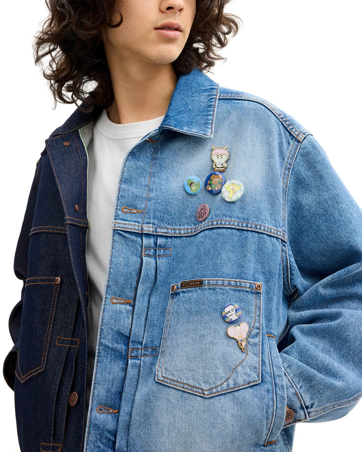 Brain Dead x Coach Split Denim Jacket - Blue Multi sold by Brain Dead product image thumbnail 2