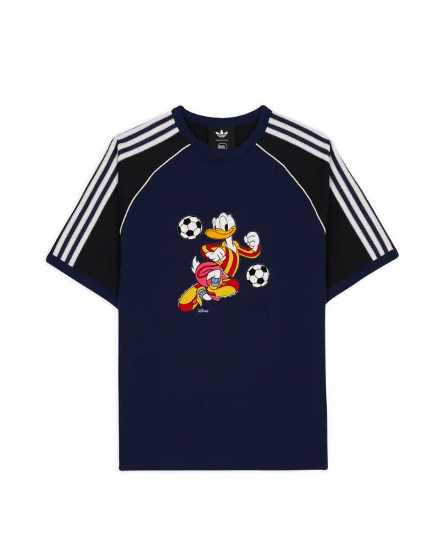 Brain Dead x Disney x Adidas Panelled Raglan Donald Duck T-shirt - Navy made by Brain Dead