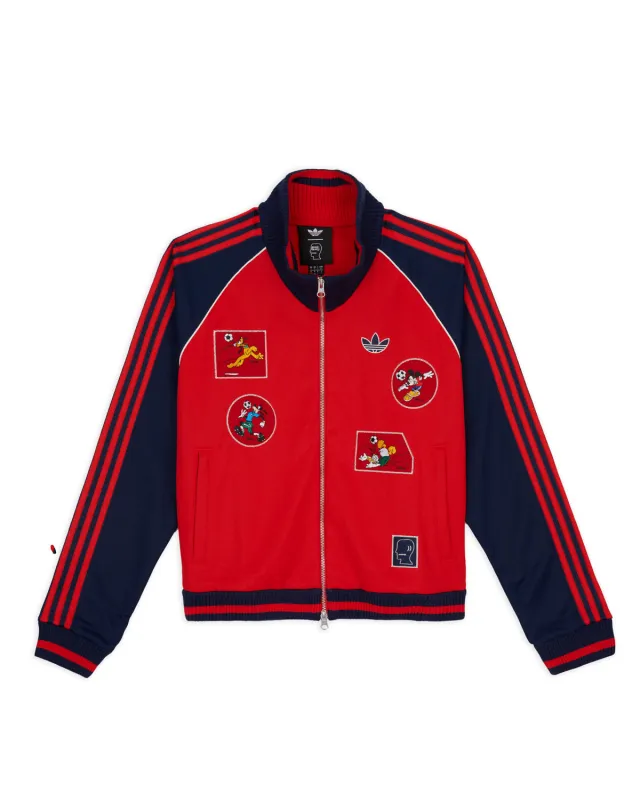 Brain Dead x Disney x Adidas Mickey and Friends Track Jacket - Red made by Brain Dead