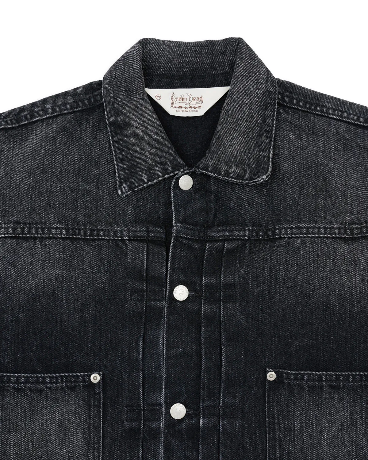 13.2oz Selvedge Denim Trucker Jacket - Washed Black sold by Brain Dead product image thumbnail 5