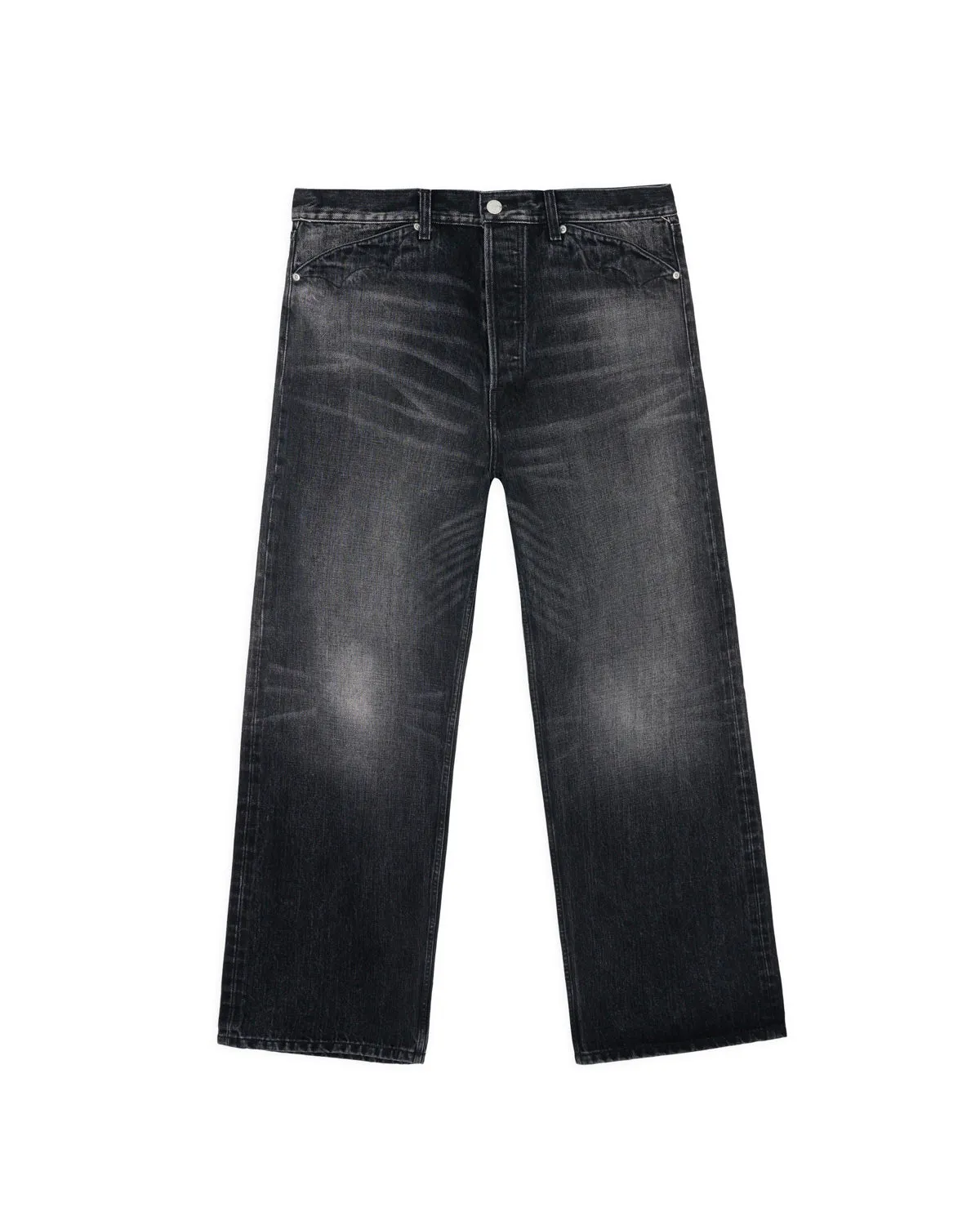 13.2oz Type 00 Selvedge Denim Pant - Washed Black sold by Brain Dead