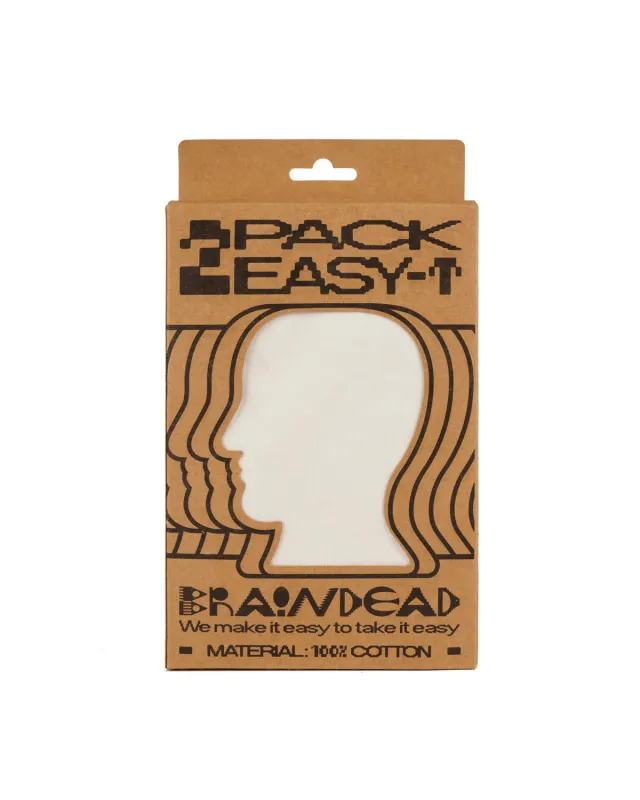 2 Pack Easy T-Shirts - Natural made by Brain Dead
