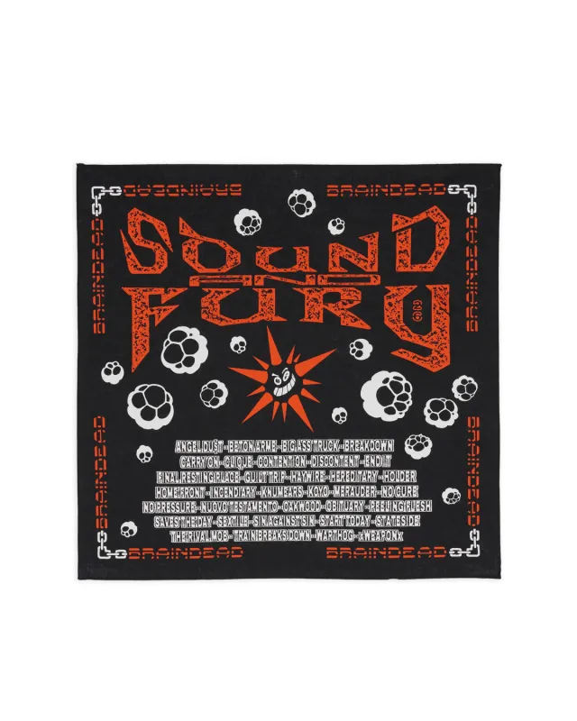 Brain Dead x Sound & Fury 2026 Bandana - Black made by Brain Dead