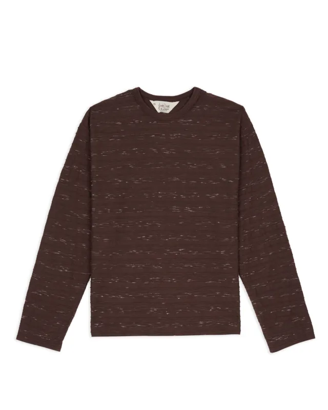 Casey Stripe Long Sleeve T-shirt - Brown made by Brain Dead