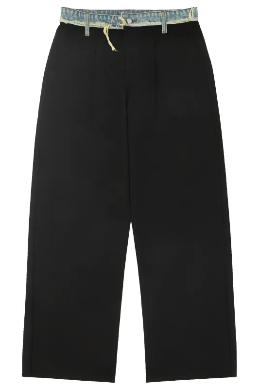 DENIM WAISTBAND TROUSERS sold by WNTD APPAREL