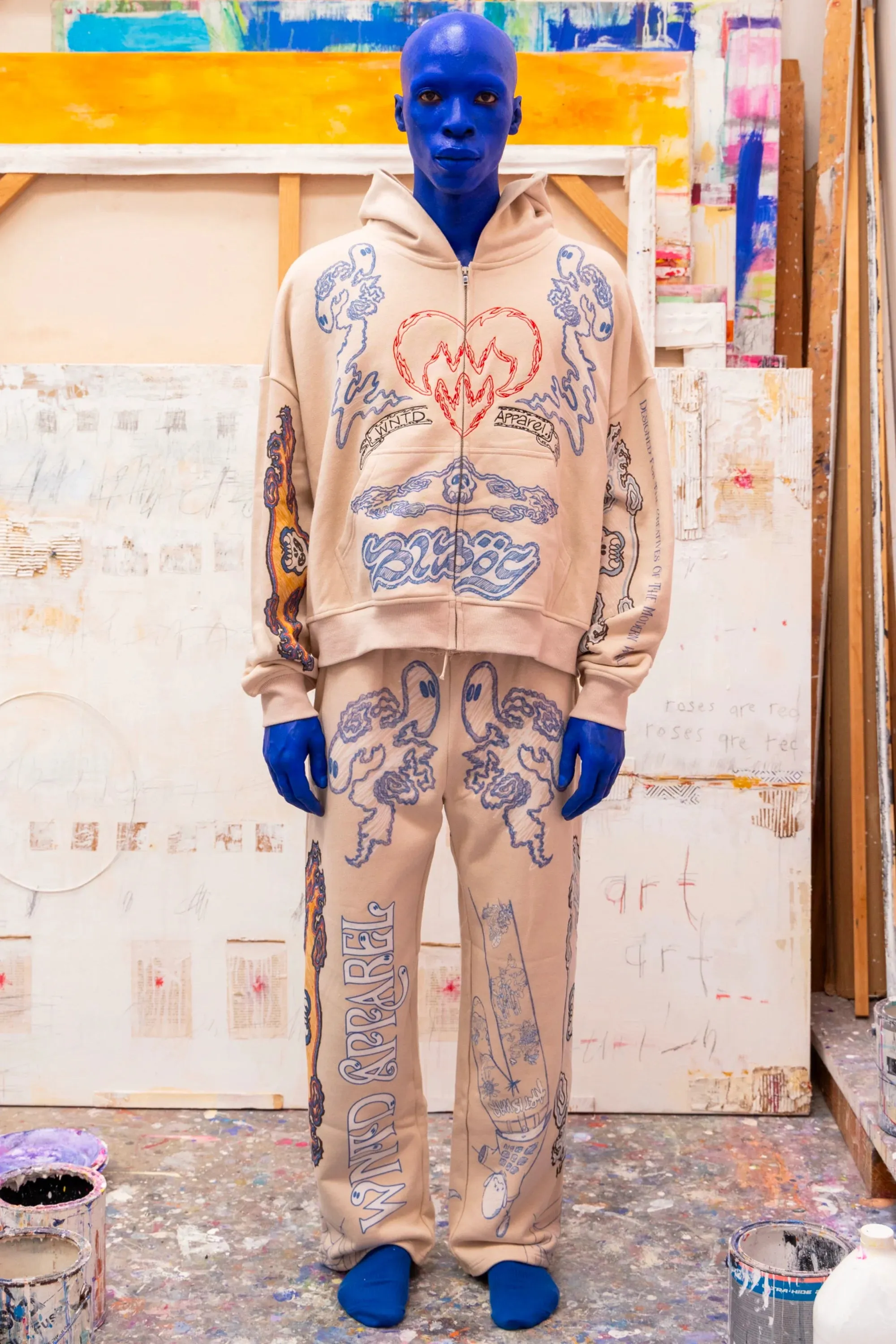 BLU BOY SKETCH ZIP HOODIE sold by WNTD APPAREL product image thumbnail 3