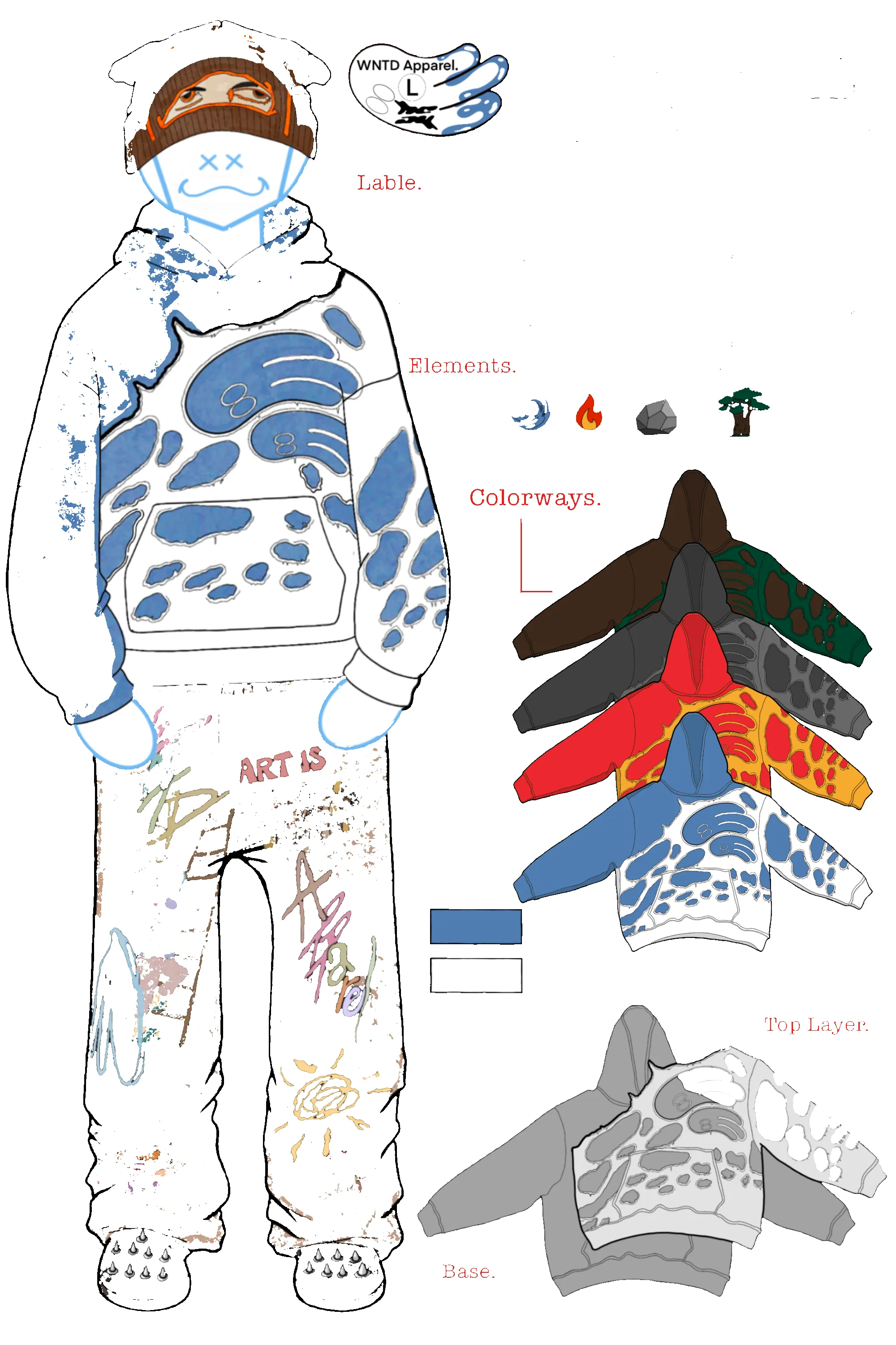 WAVE HOODIE sold by WNTD APPAREL product image thumbnail 2