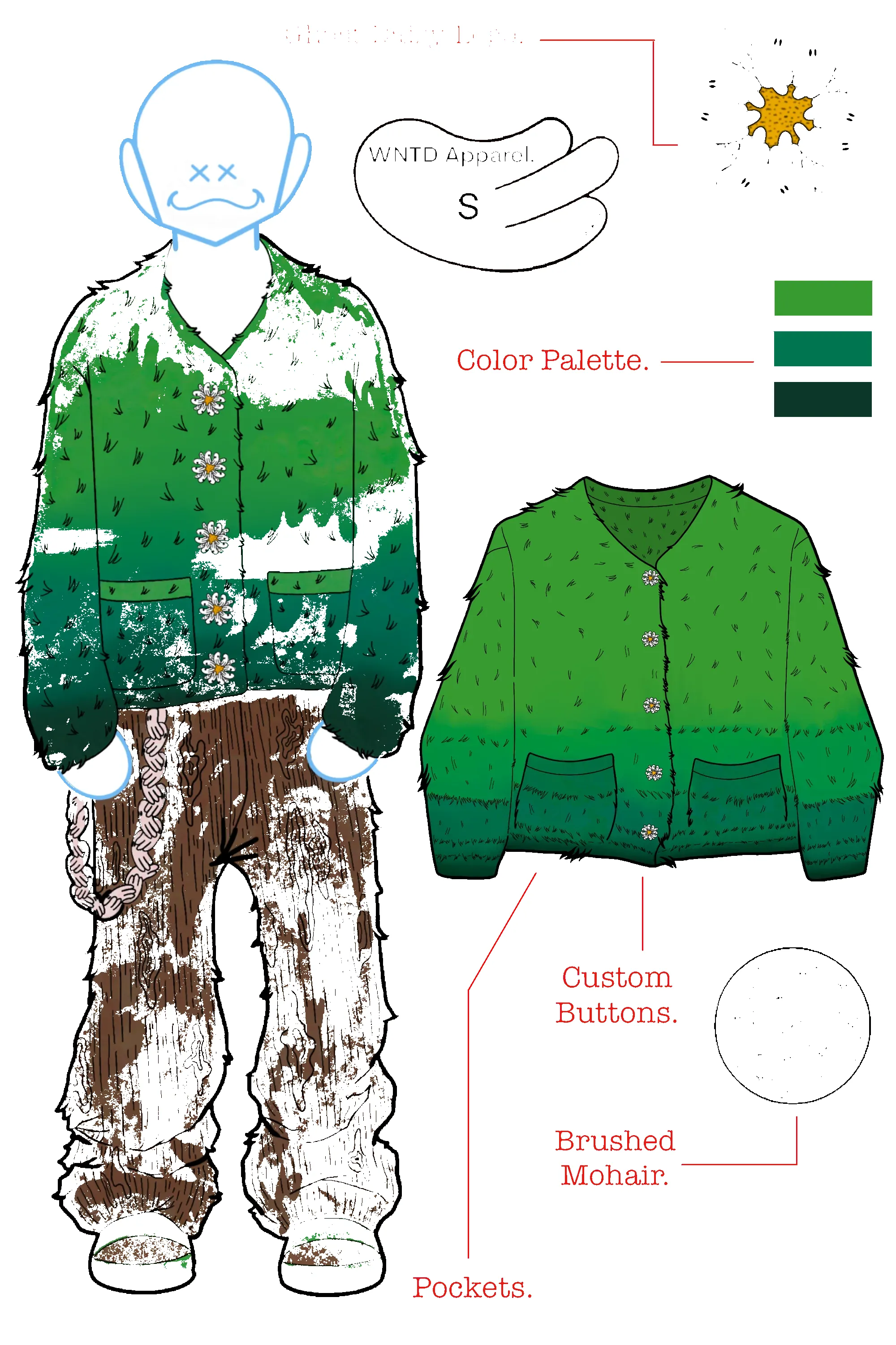 MOHAIR CARDIGAN sold by WNTD APPAREL product image thumbnail 2