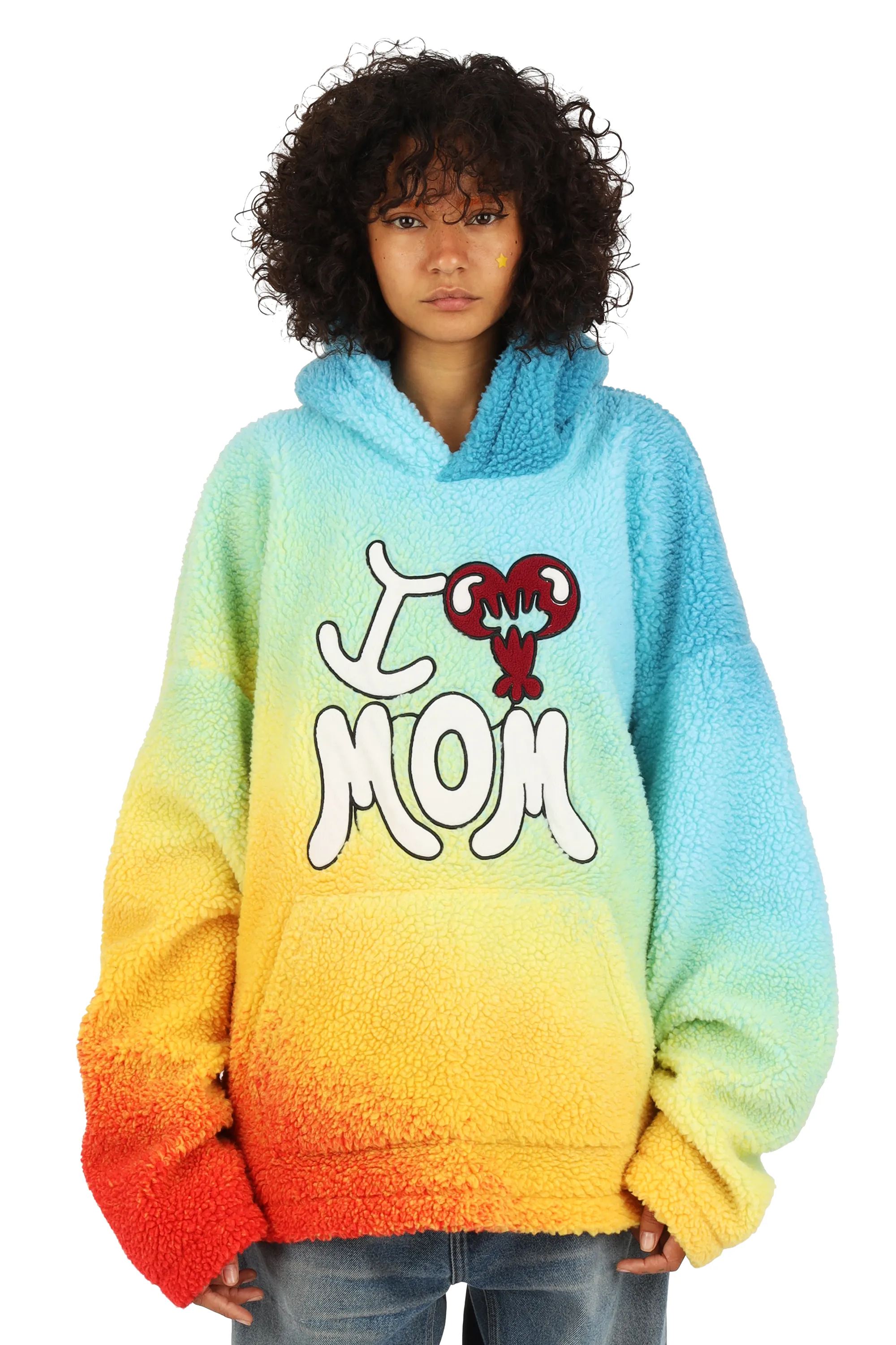 I LOVE MOM SHERPA HOODIE sold by WNTD APPAREL product image thumbnail 3