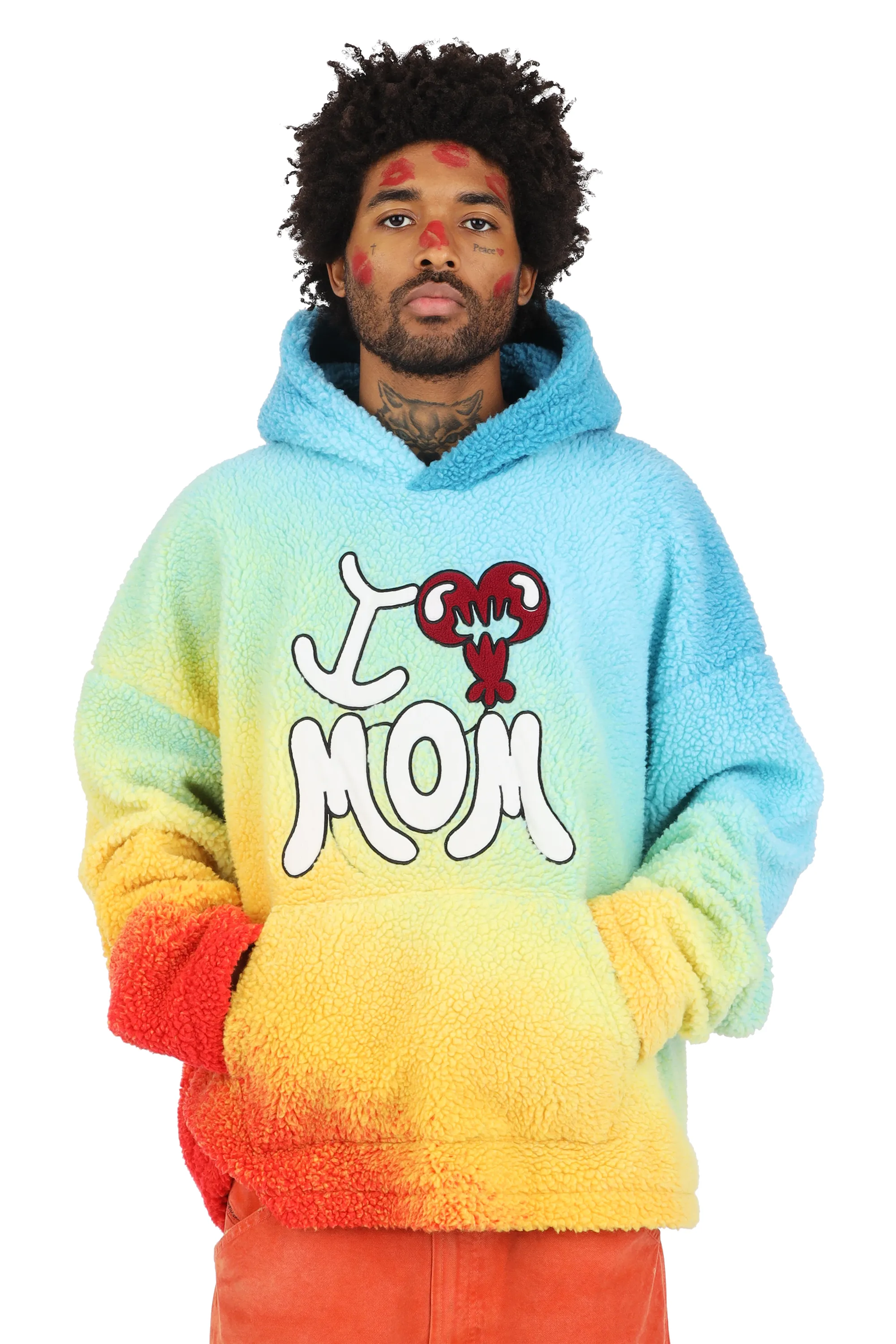 I LOVE MOM SHERPA HOODIE sold by WNTD APPAREL product image thumbnail 4