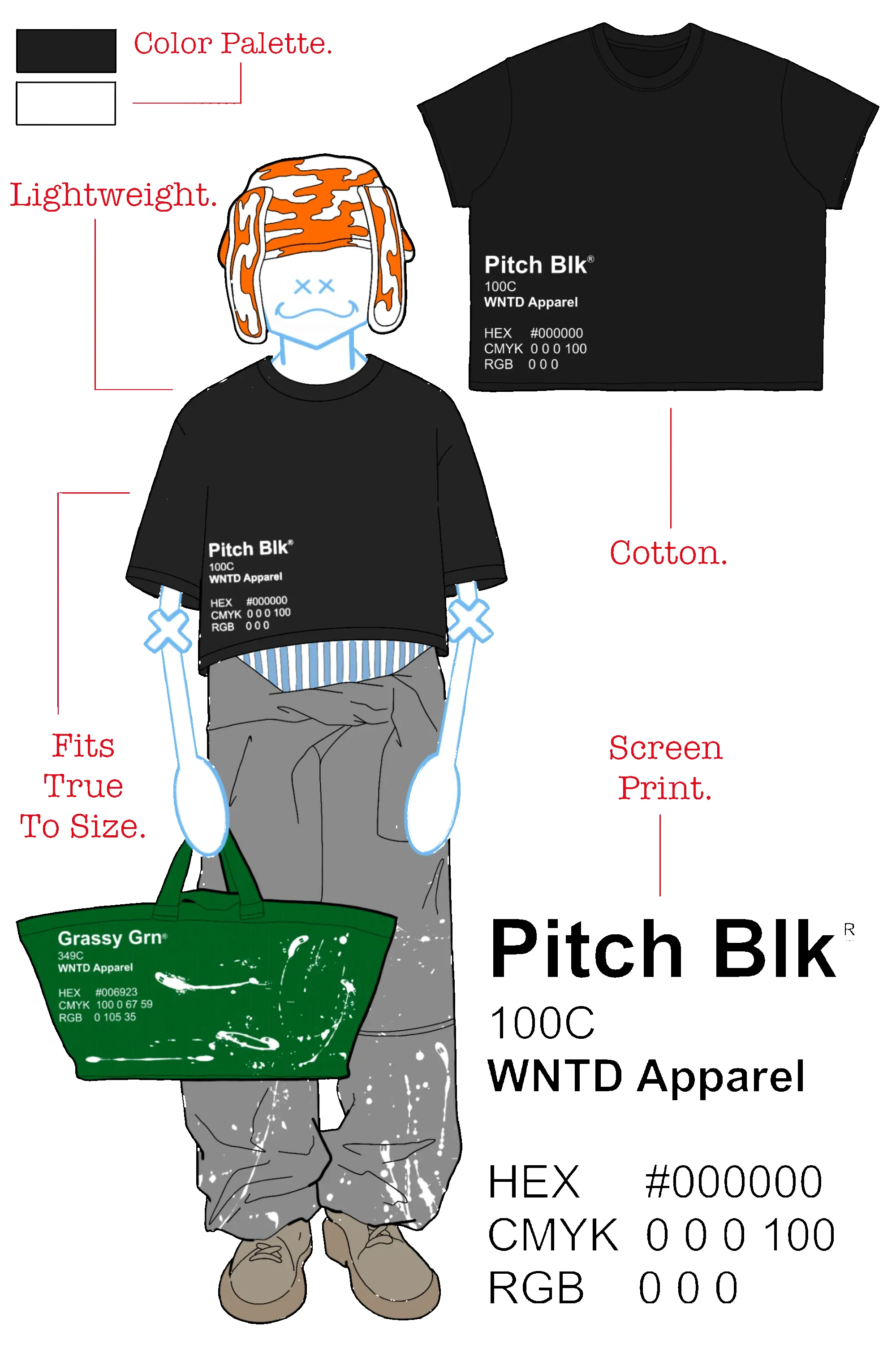 PANTONE TEE sold by WNTD APPAREL product image thumbnail 2