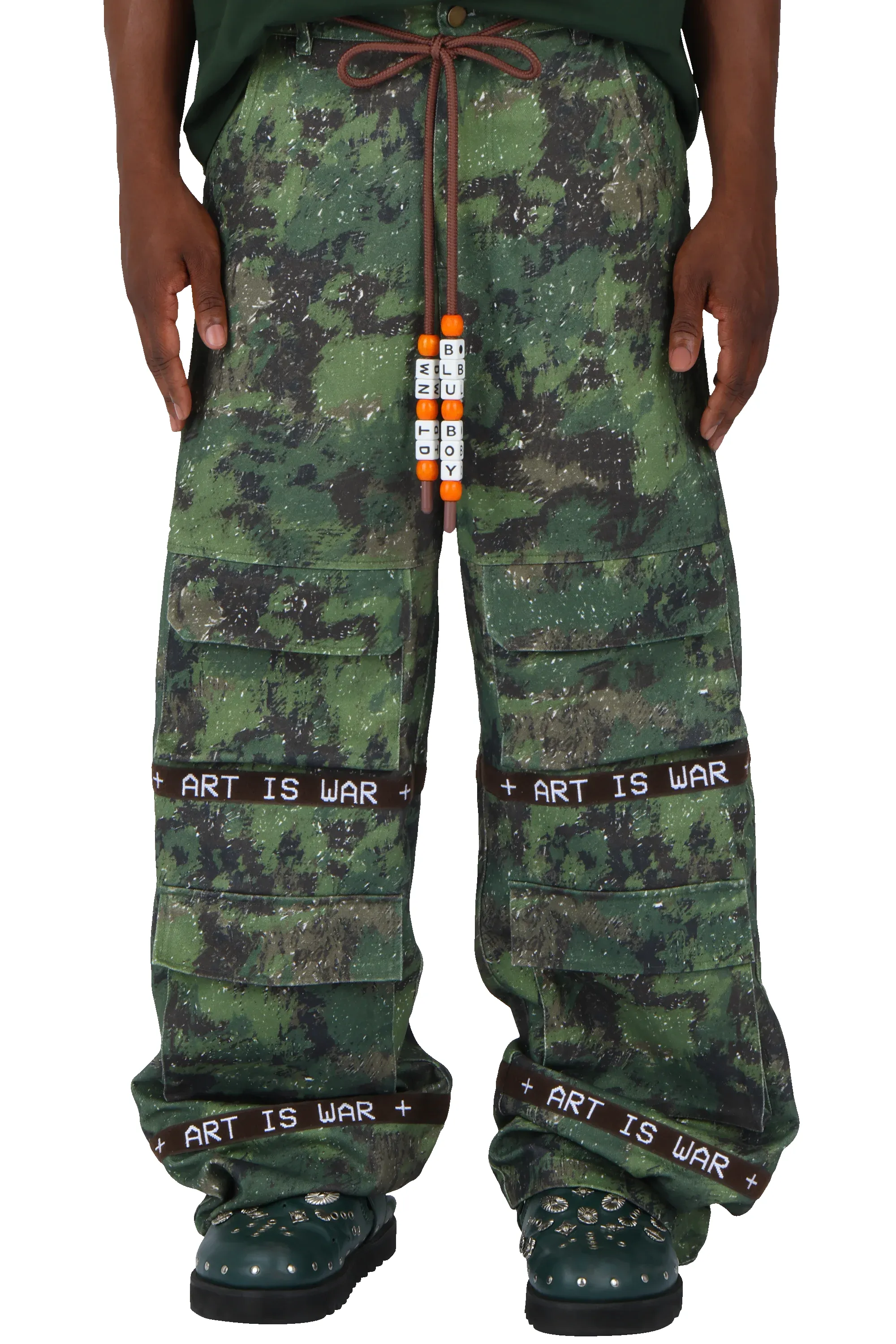 ART IS WAR CARGO PANTS sold by WNTD APPAREL product image thumbnail 3