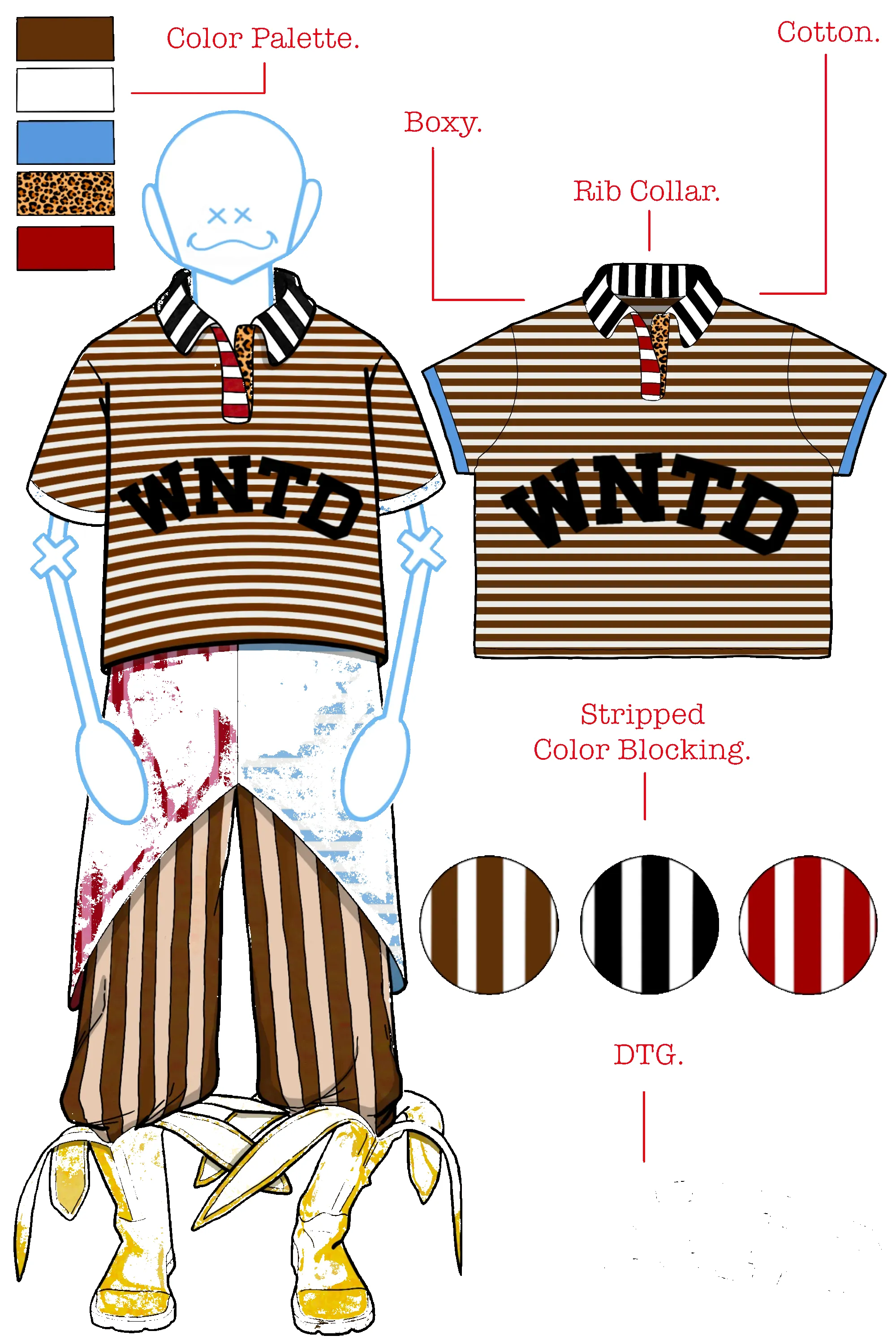 WNTD STRIPPED POLO sold by WNTD APPAREL product image thumbnail 2