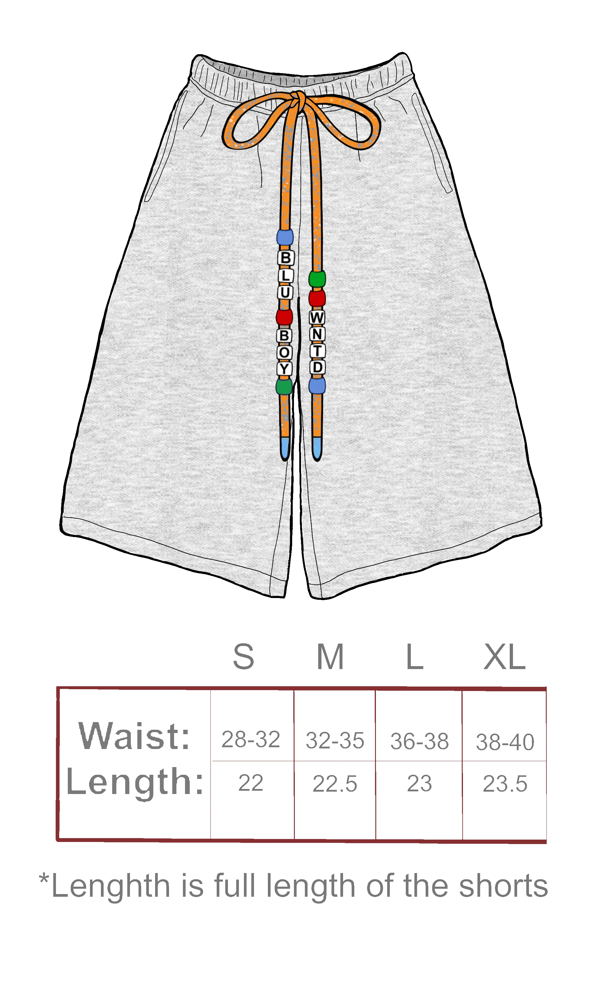 CHARM ROPE SWEAT SHORTS sold by WNTD APPAREL product image thumbnail 5