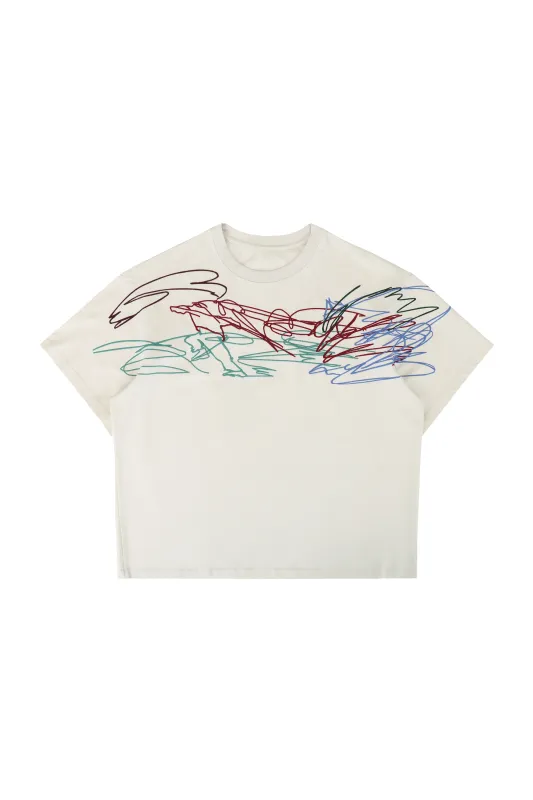 SCRIBBLE TEE made by WNTD APPAREL