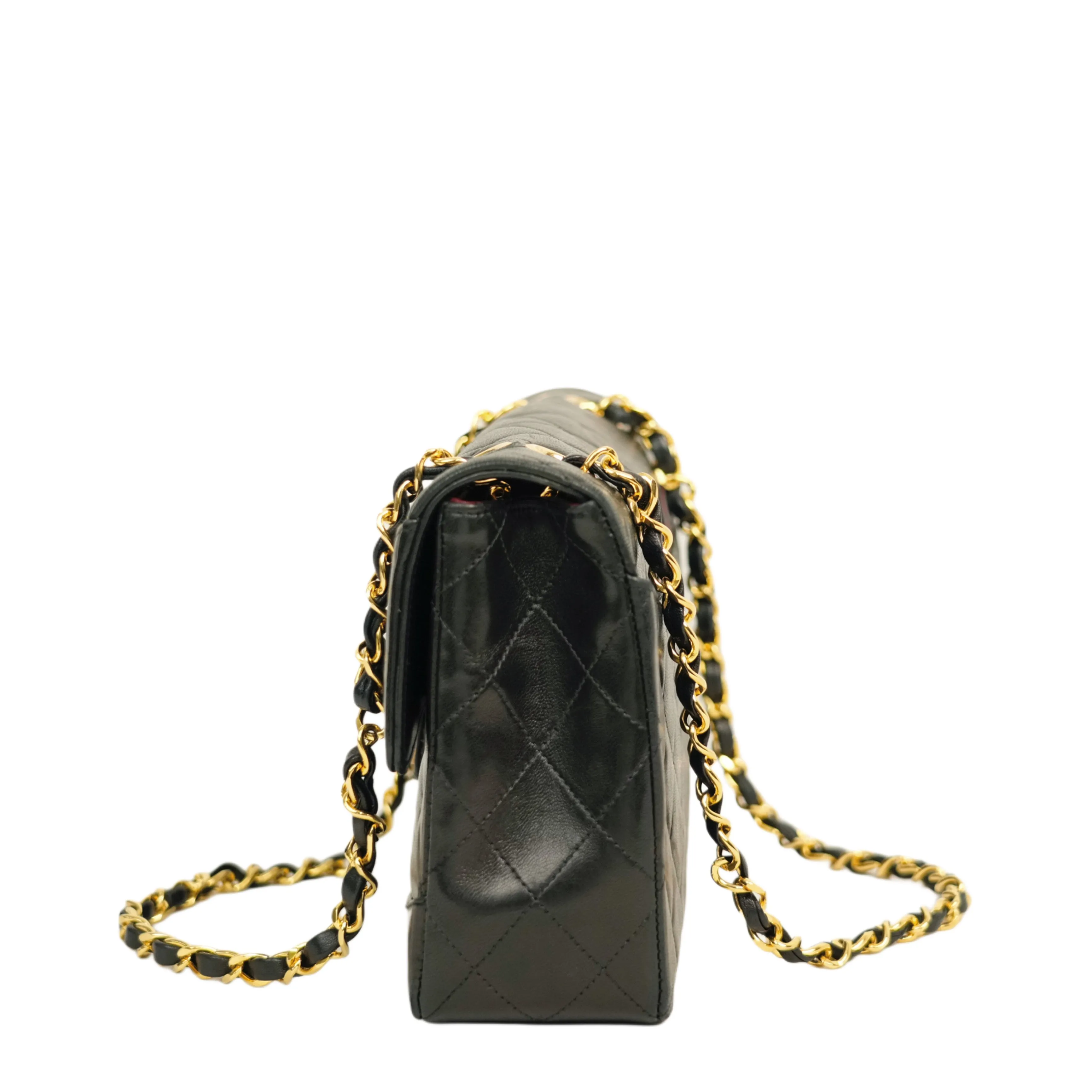 CHANEL 1989-1991Matelasse Coco Mark Chain Lambskin Shoulder Bag sold by Aime Vintage product image thumbnail 3