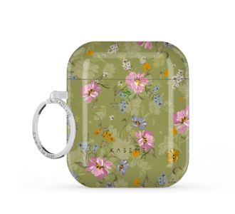 Seasonal Florals Green by Ellenkatie_ AirPods case sold by KaseMe