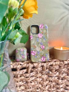 Seasonal Florals Green by Ellenkatie_ AirPods case sold by KaseMe
