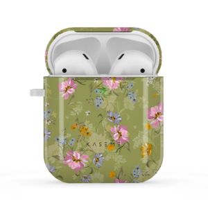Seasonal Florals Green by Ellenkatie_ AirPods case sold by KaseMe