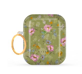 Seasonal Florals Green by Ellenkatie_ AirPods case sold by KaseMe