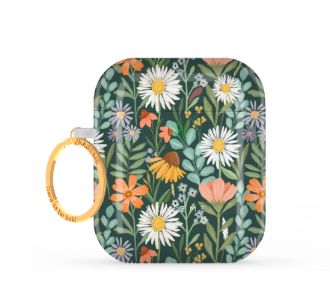 Sending Flowers Green by Briony Machin AirPods case sold by KaseMe
