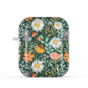 Sending Flowers Green by Briony Machin AirPods case sold by KaseMe