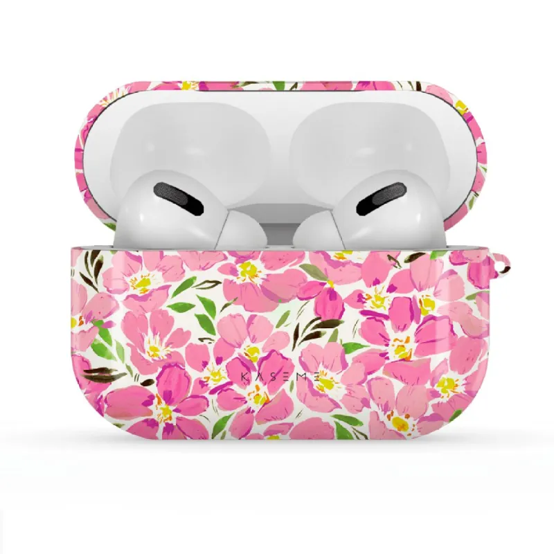 Pink Blooms by Ellie Watkinson AirPods Case sold by KaseMe