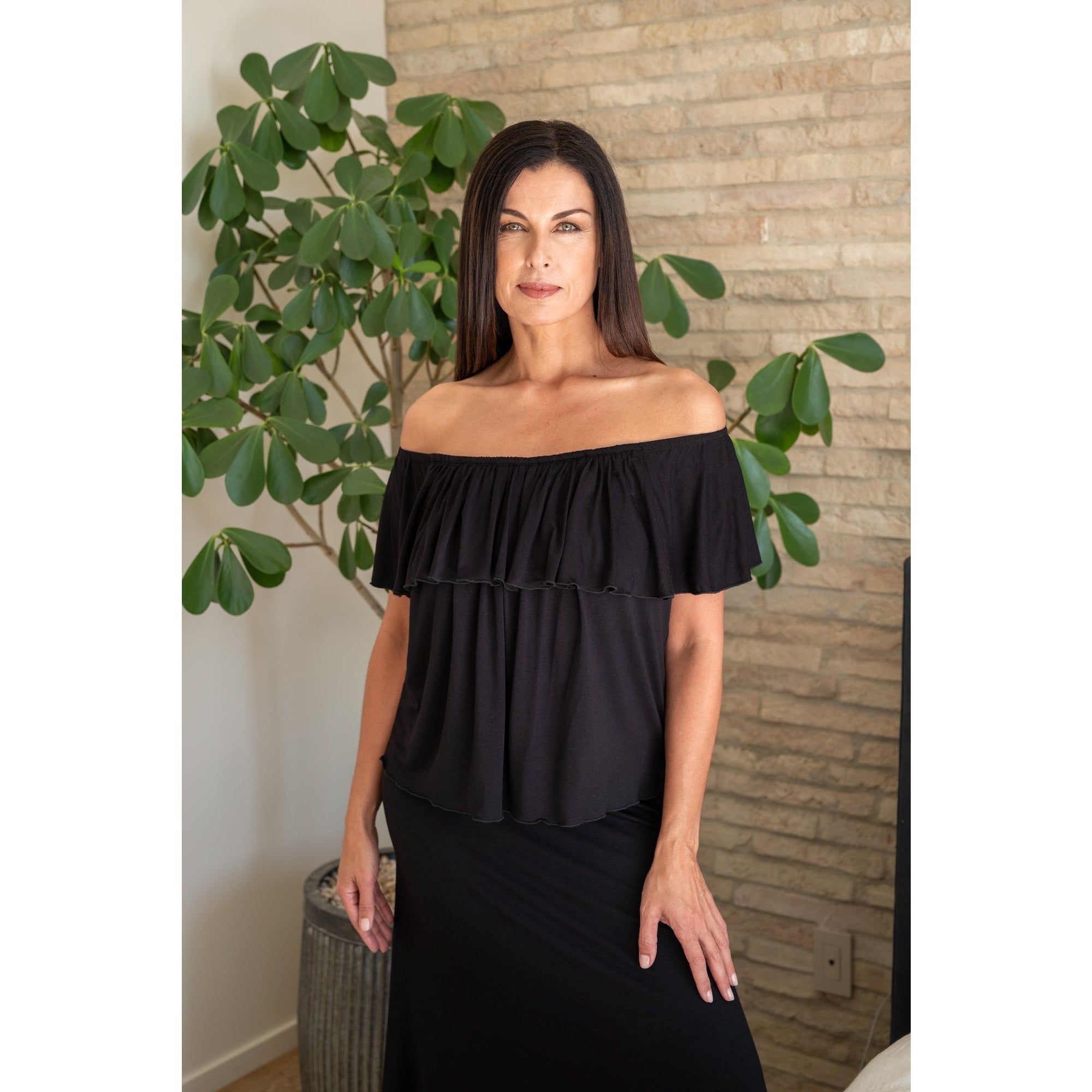 The Flirt Top, Black sold by JJwinks