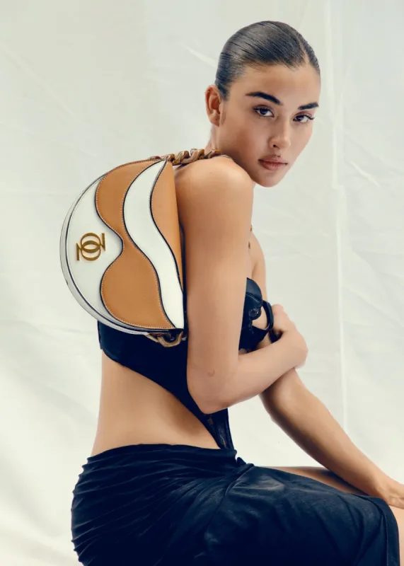 BONNY BAG WHITE & COGNAC sold by God Saves Queens